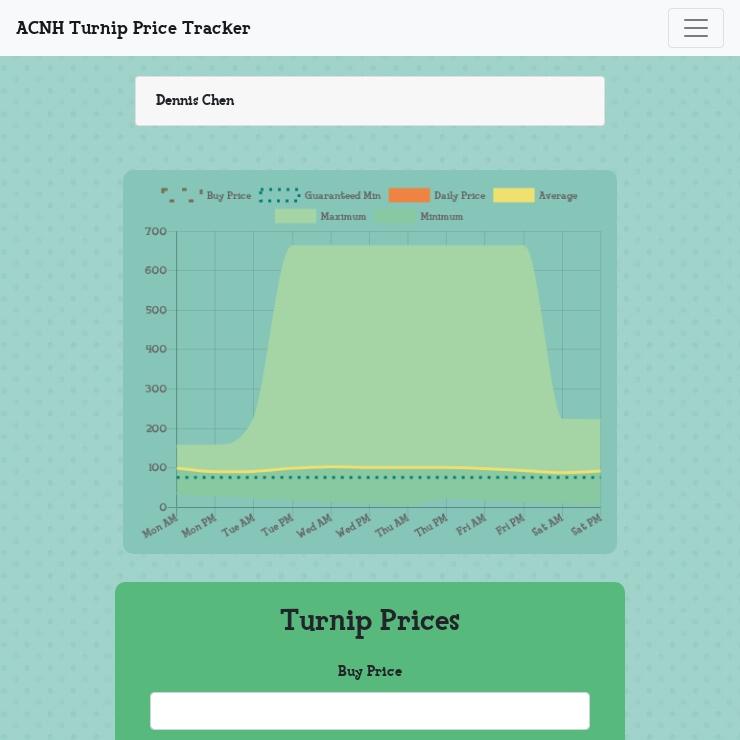 ACNH Turnip Price Tracker